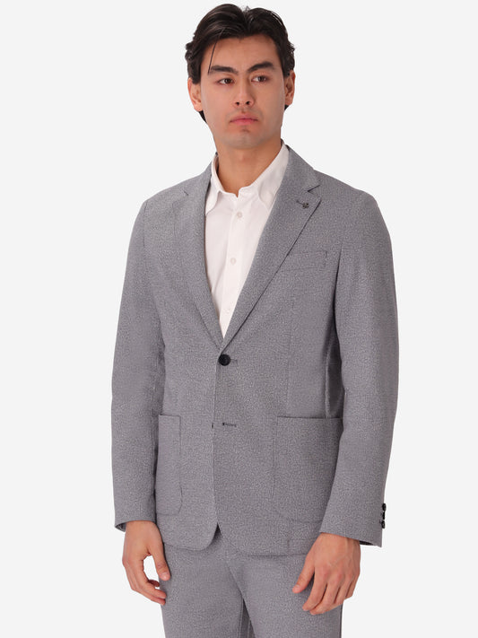 Jacket Prezzemolo In Technical Jersey Gauze Texture Print Fabric
