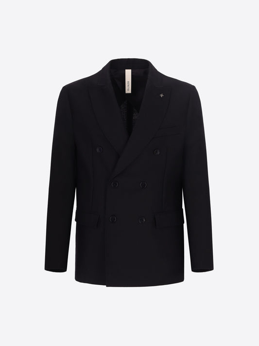 Distretto12 Tiziano Blue 100% Virgin Wool Double-Breasted Jacket - Product Still Life