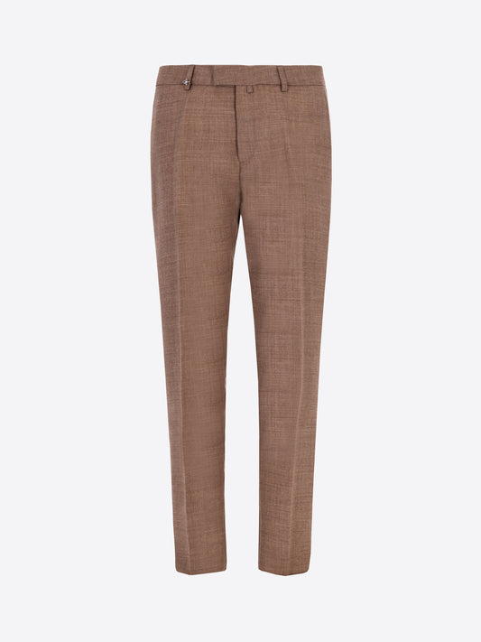 Distretto12 York Tiziano Dove Grey 100% Virgin Wool Trousers - Product Still Life