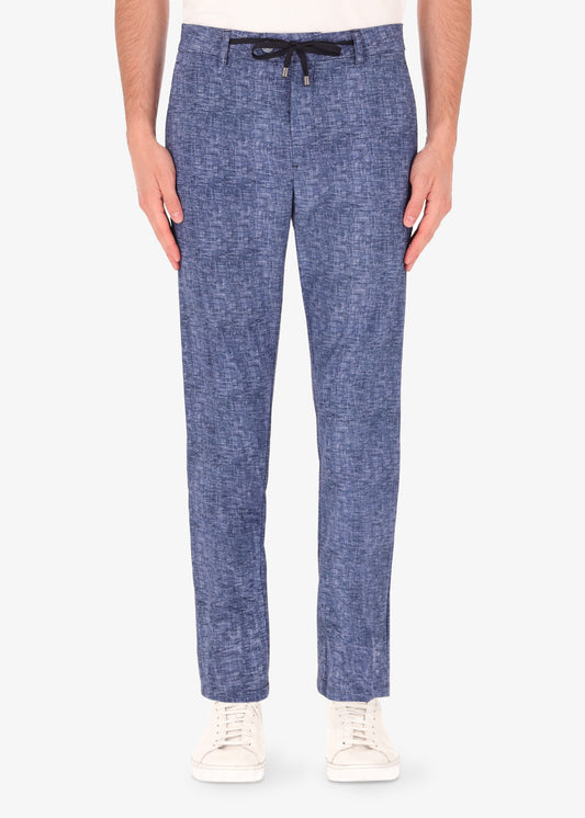 High-Perform12 York Liv Trousers Aus Active-Gewebe Mit Leinen-Effekt-Print