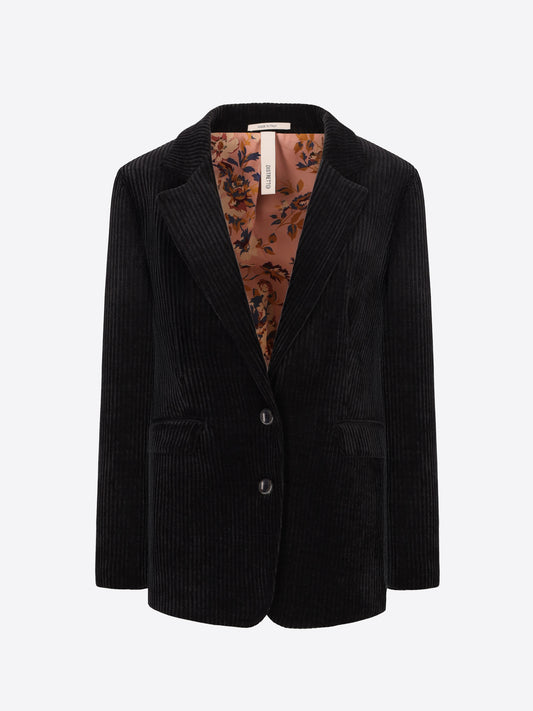 Distretto12 Torino Black 500-Wale Corduroy Regular Jacket - Woman - Product Still Life