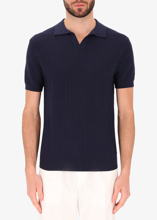 Poloshirt Op Principe aus Baumwoll-Crêpe-Garn