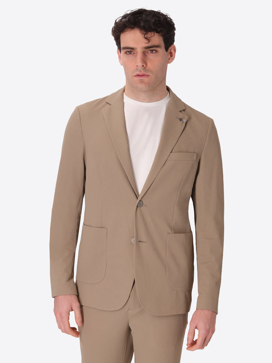 High-Perform12 Jacke Leccio Aus Technischem Stretchgewebe Mit Reliefstreifen