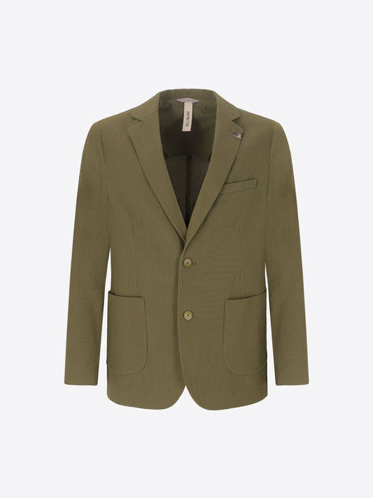 High-Perform12 Jacket Leccio In Raised-Stripe Technical Stretch Fabric