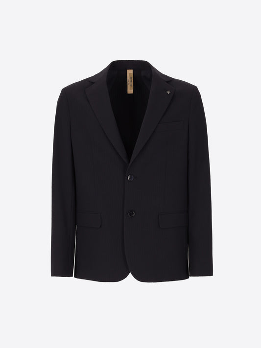 Semi-Tailored Jacket Firenze In Super-Comfort Embossed Striped Fabric