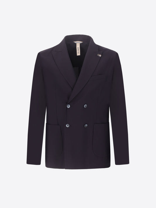 Giacca Doppiopetto High-Perform12 Era In Tessuto Micro Disegno Operato Performance