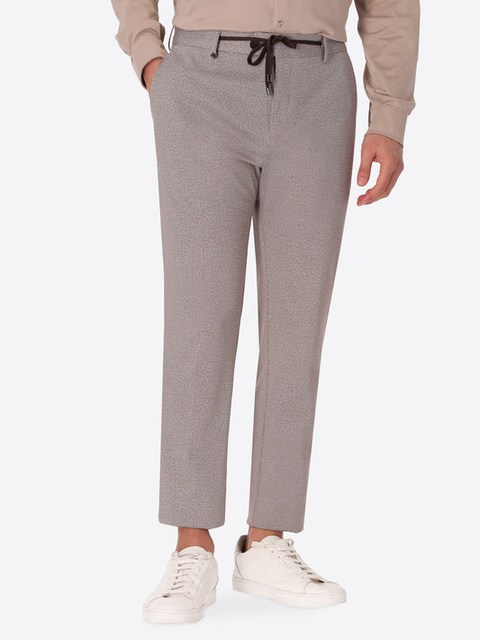 York Trousers Prezzemolo In Technical Jersey Gauze Texture Print Fabric