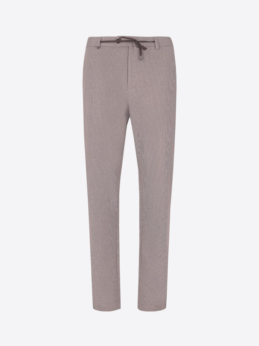 York Trousers Prezzemolo In Technical Jersey Gauze Texture Print Fabric