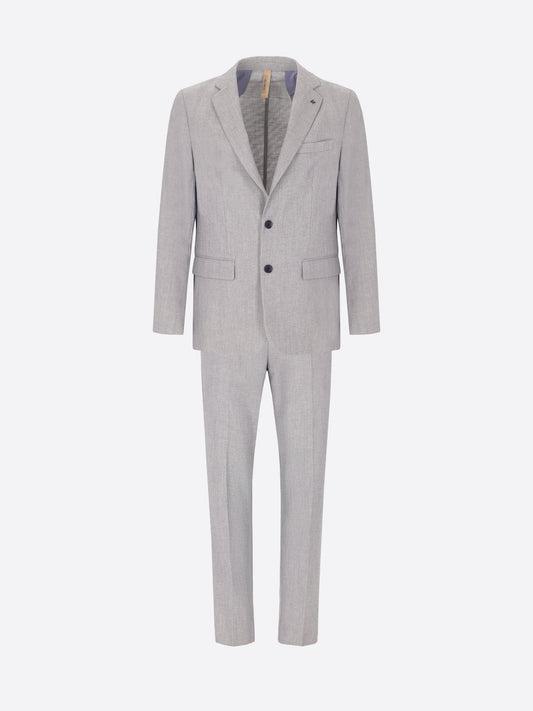 Blue Suit Acanto In Melange Viscose-Blend Fabric