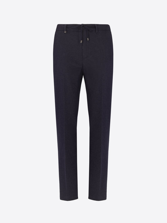 Pantalone York Conte In Tessuto Jersey Operato Super Comfort