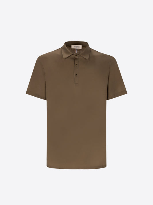Polo Menta In Fresh-Hand Cotton-Modal Fabric