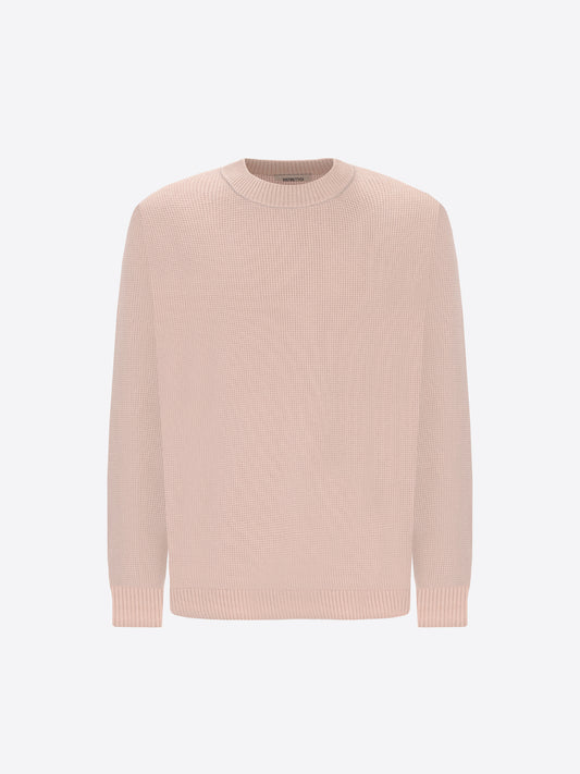 Distretto12 Off White Chenille-Knit Micro-Check Technical Sweater Brid - Product Still Life