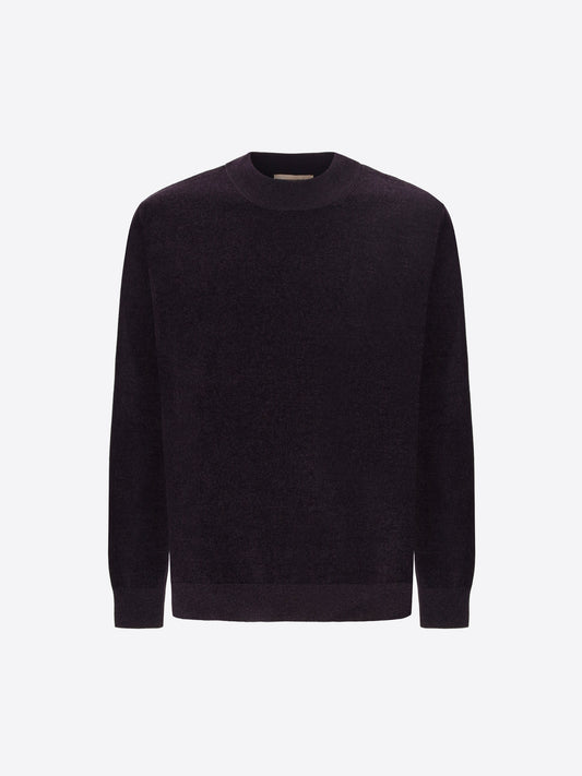 Distretto12 Blue Chenille-Knit Technical Turtleneck Sweater Blas - Product Still Life