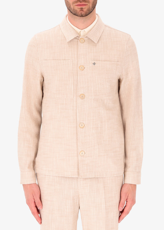 Fiesole Hemdjacke mit Streifen aus Baumwollmischung