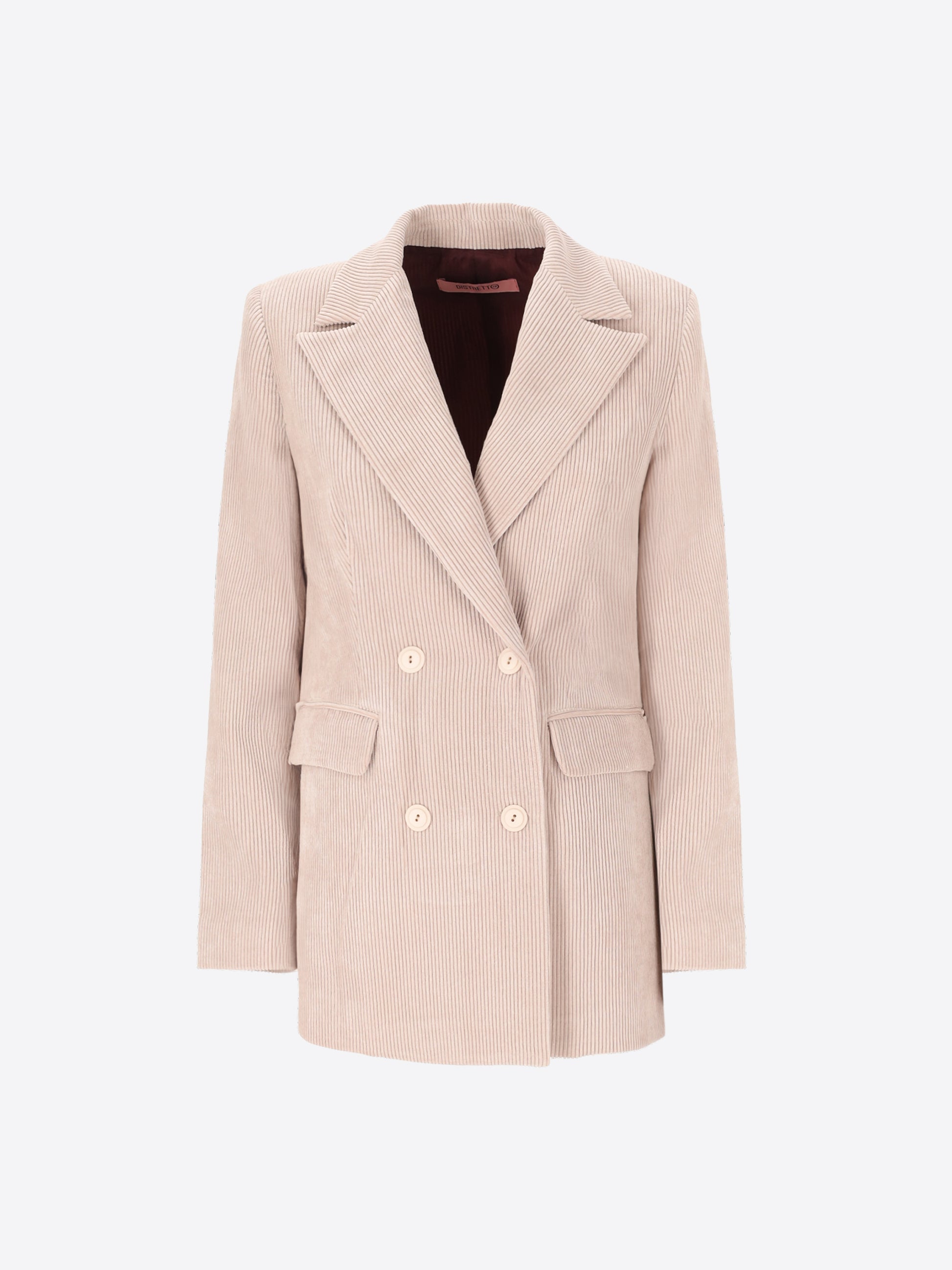 Double Breasted Jacket in Corduroy Fabric Crix - Woman