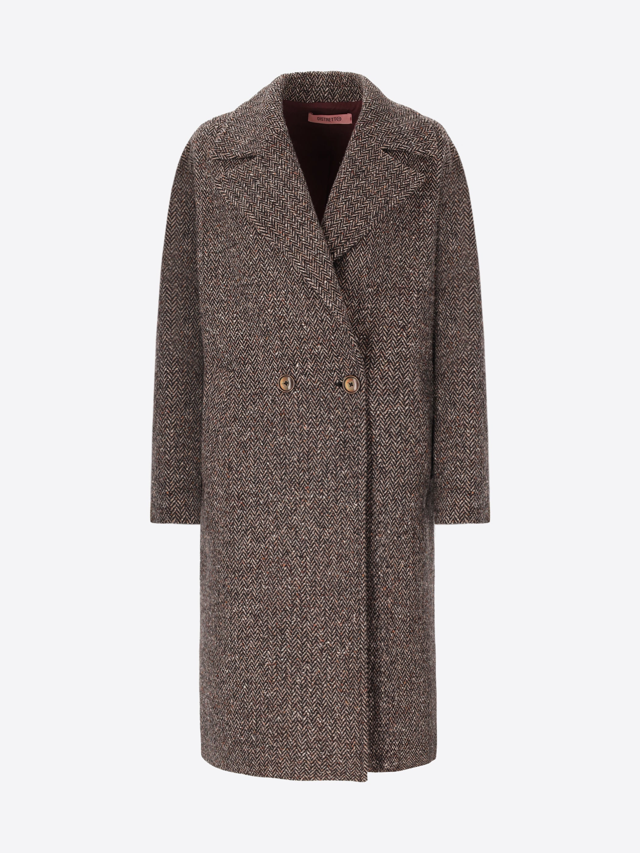 Overcoat in Wool-Blend Resca Fabric Lancaster - Woman