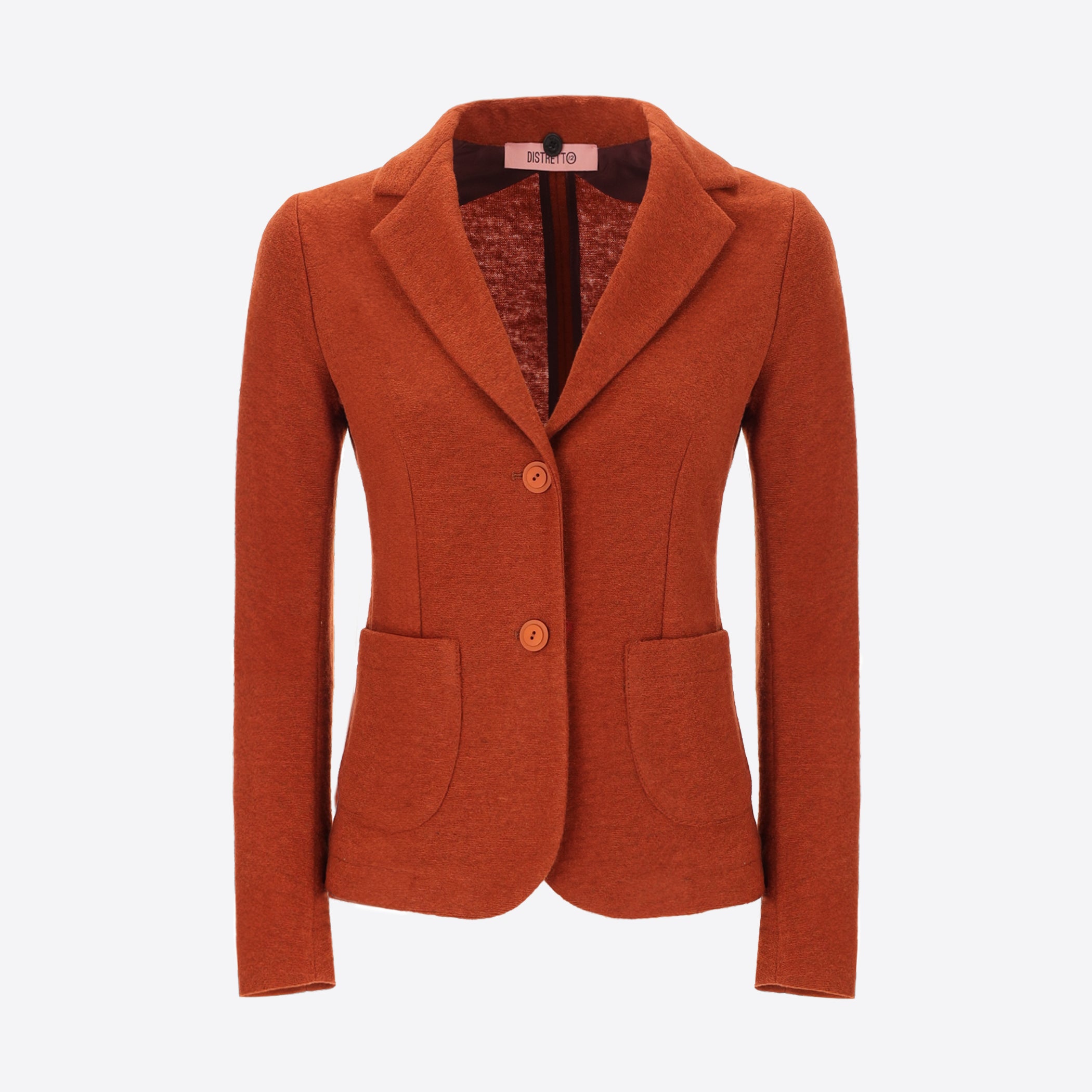 Jacket in Solid and Melange Wool-Blend Fabric Isaia - Woman