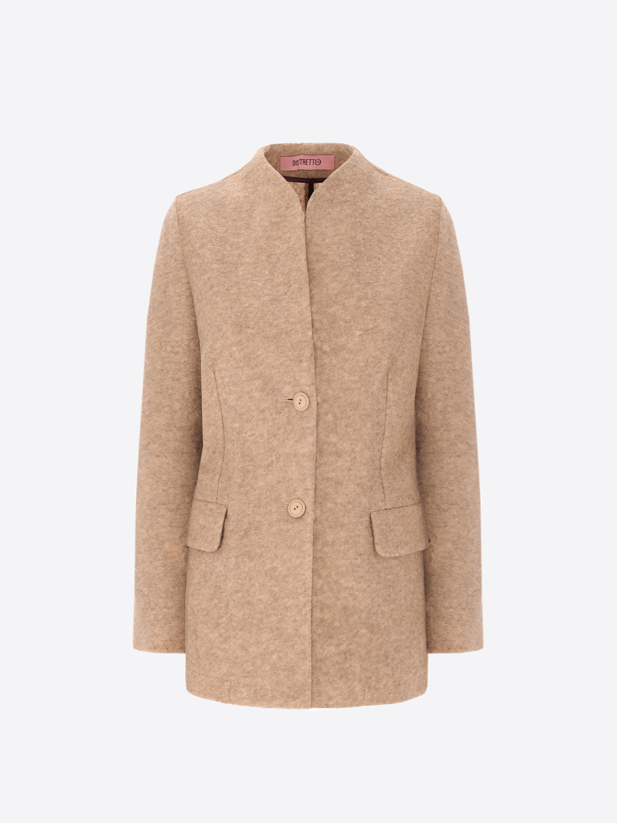 Coreana Jacket in Solid and Melange Wool-Blend Fabric Isaia - Woman