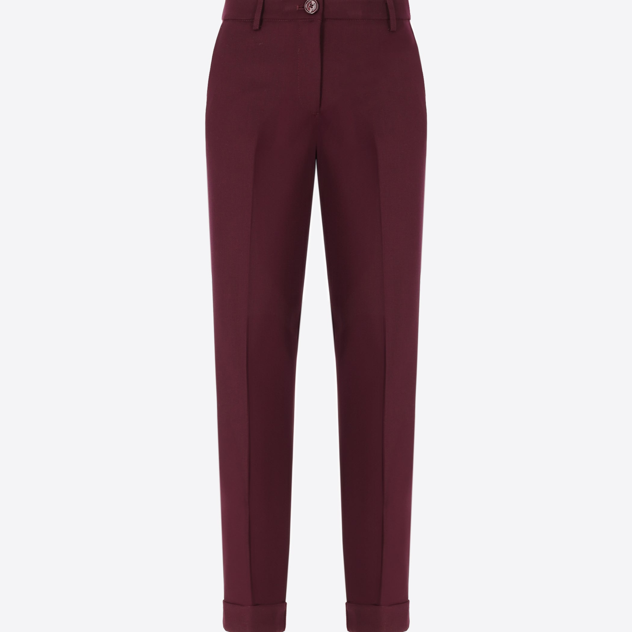 Cigarette Trousers in Poly-Viscose Fabric Belmont - Woman