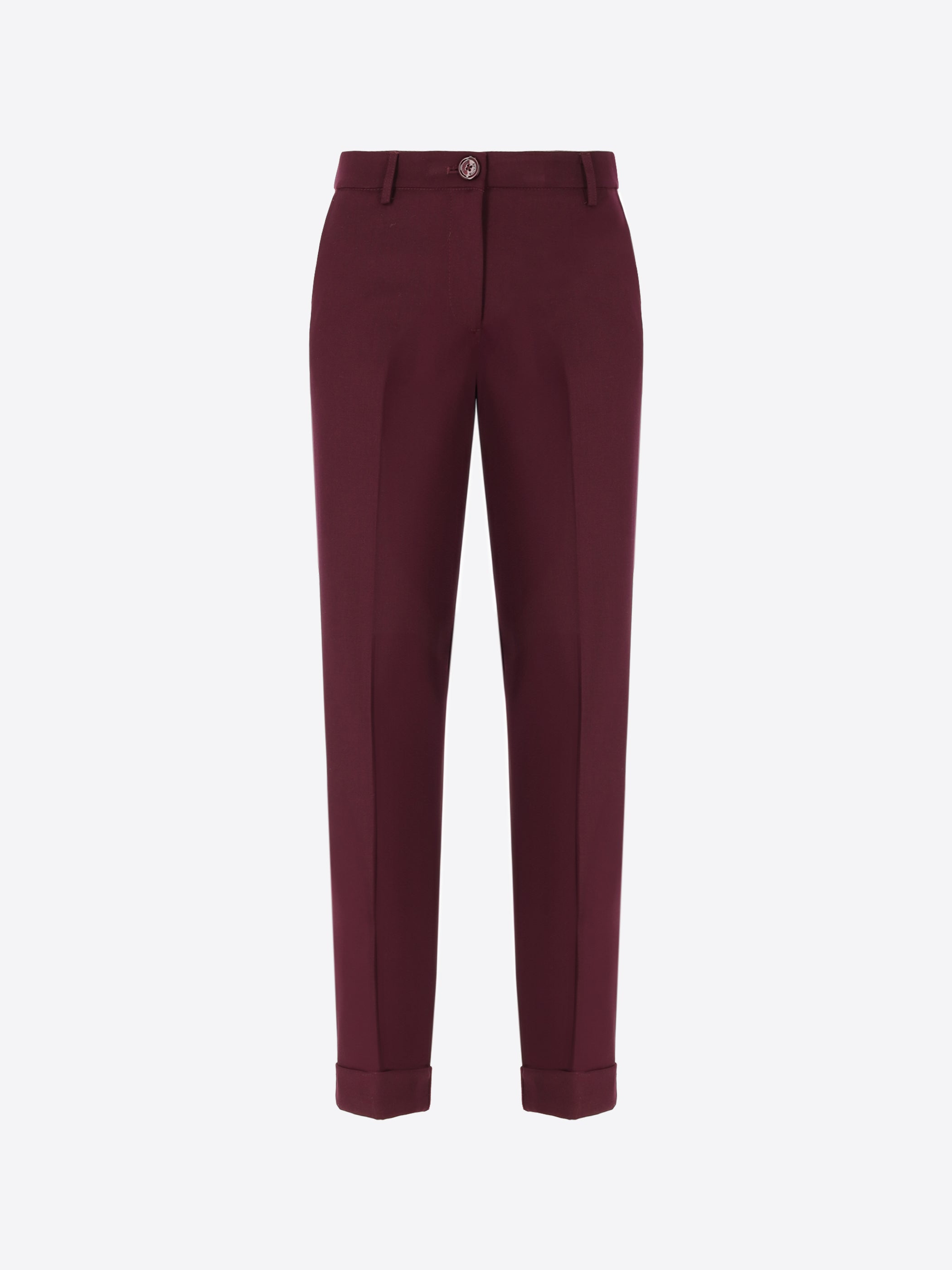 Cigarette Trousers in Poly-Viscose Fabric Belmont - Woman