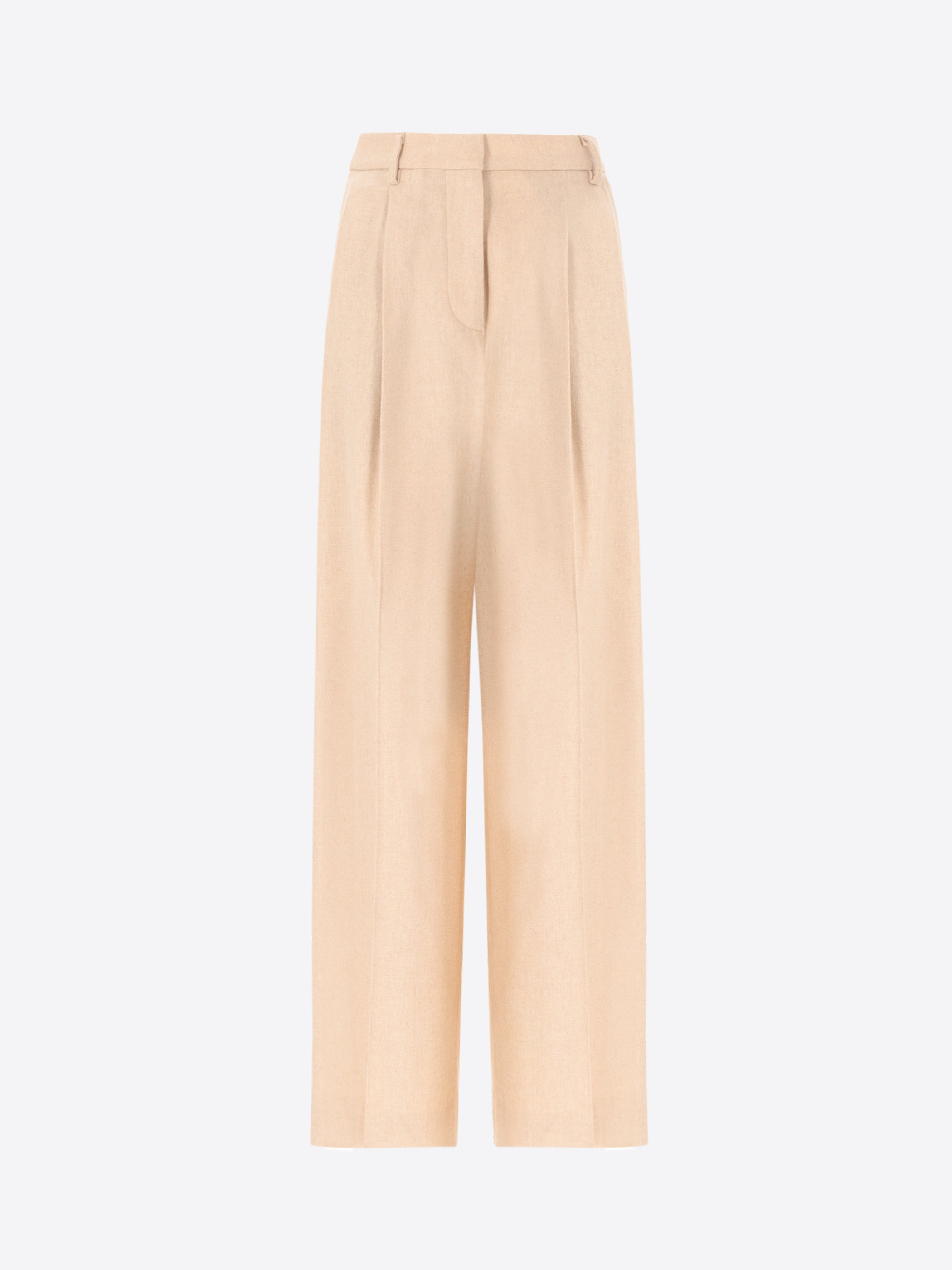 Pences Trousers in Wool-Blend Flannel Melange Castle - Woman