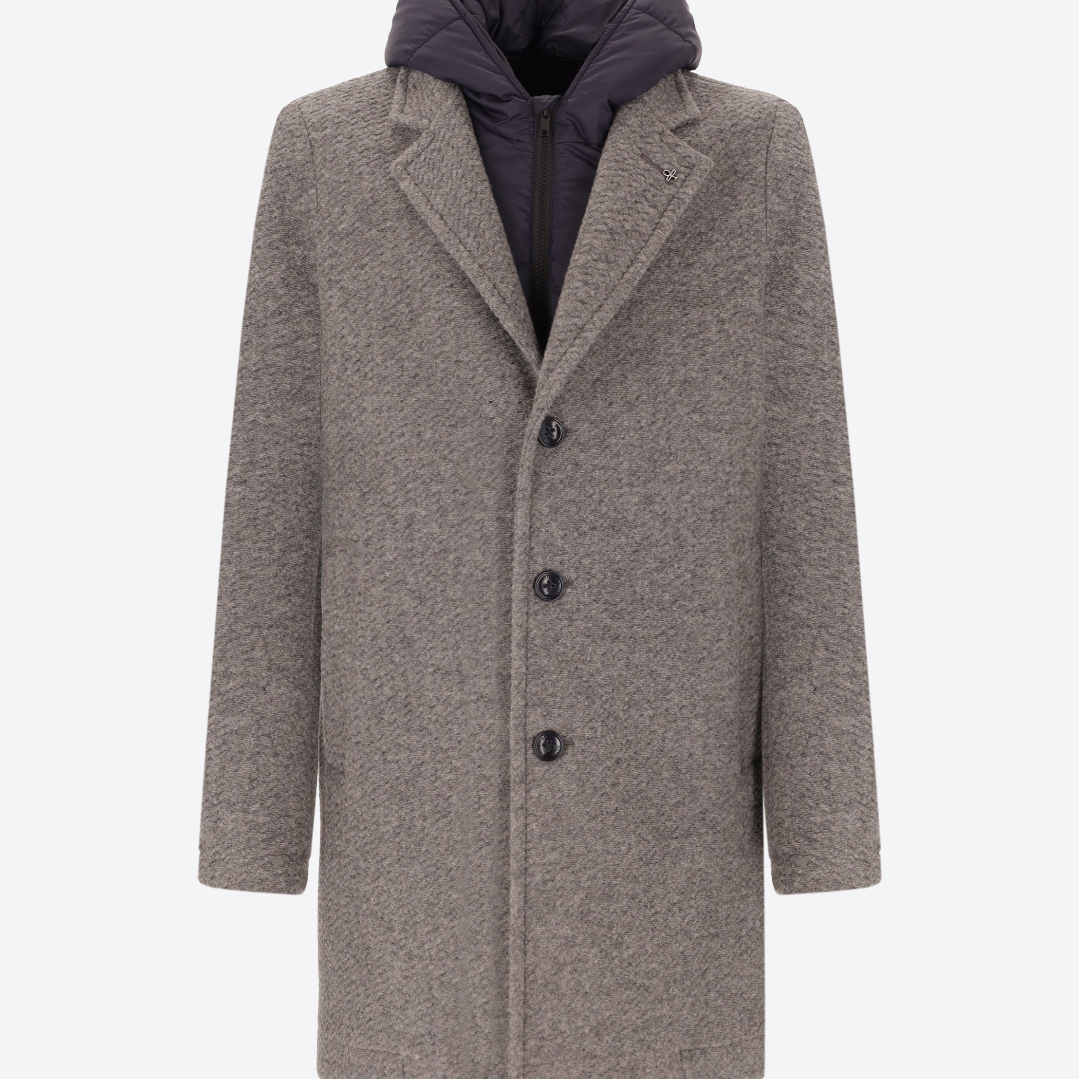Cappotto Preston In Lana Cotta Con Cappuccio Staccabile