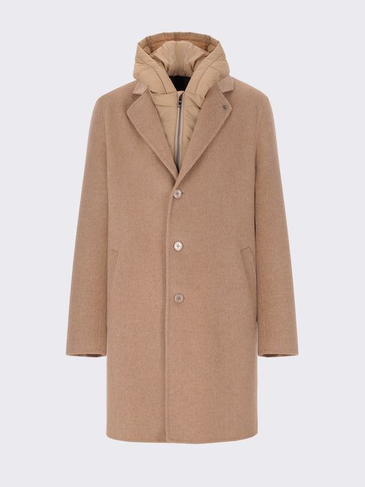 Wool Blend Coat With Detachable Hood Essex