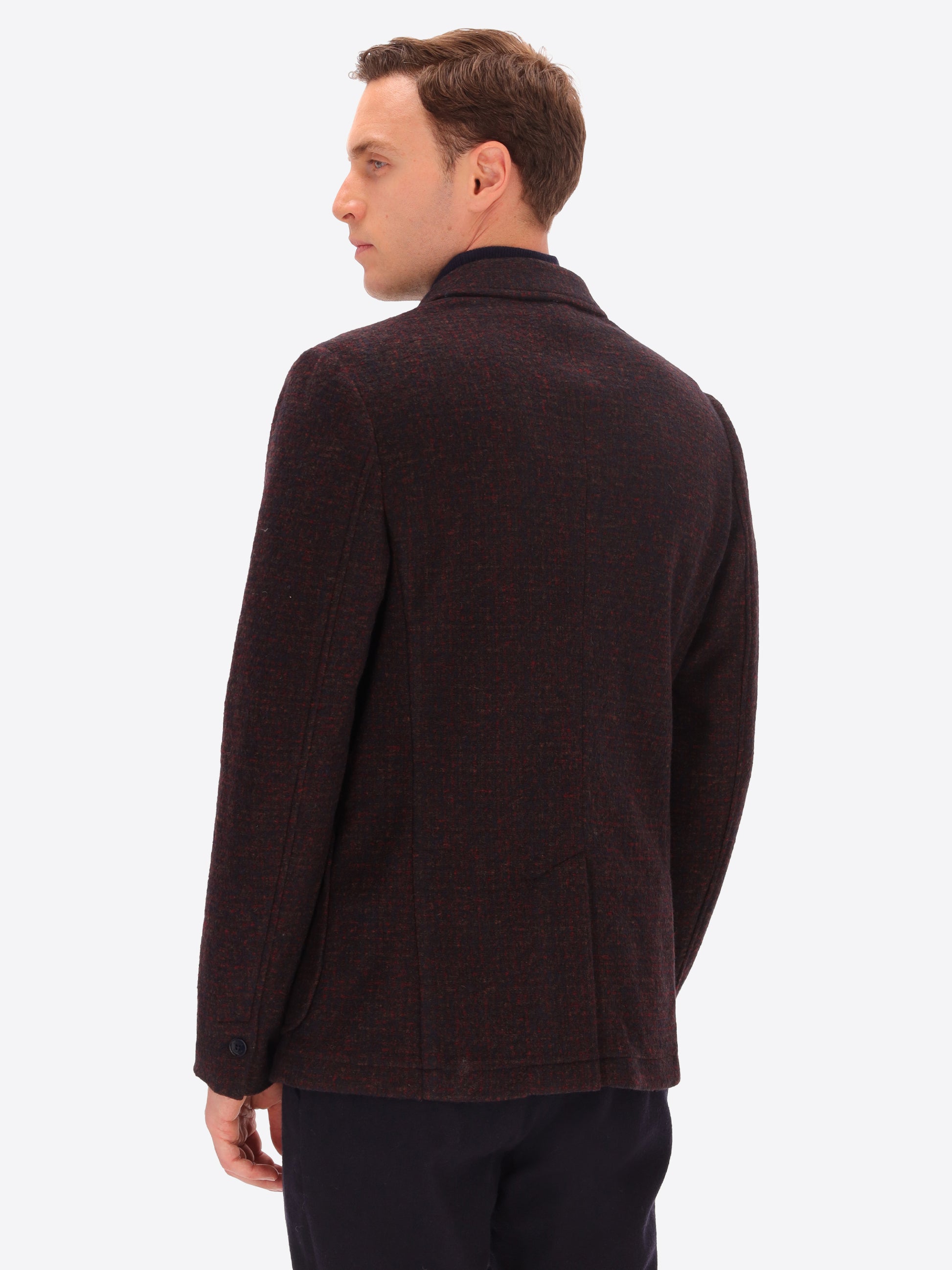 Melange Faux Solid Wool Blend Jacket Bristol