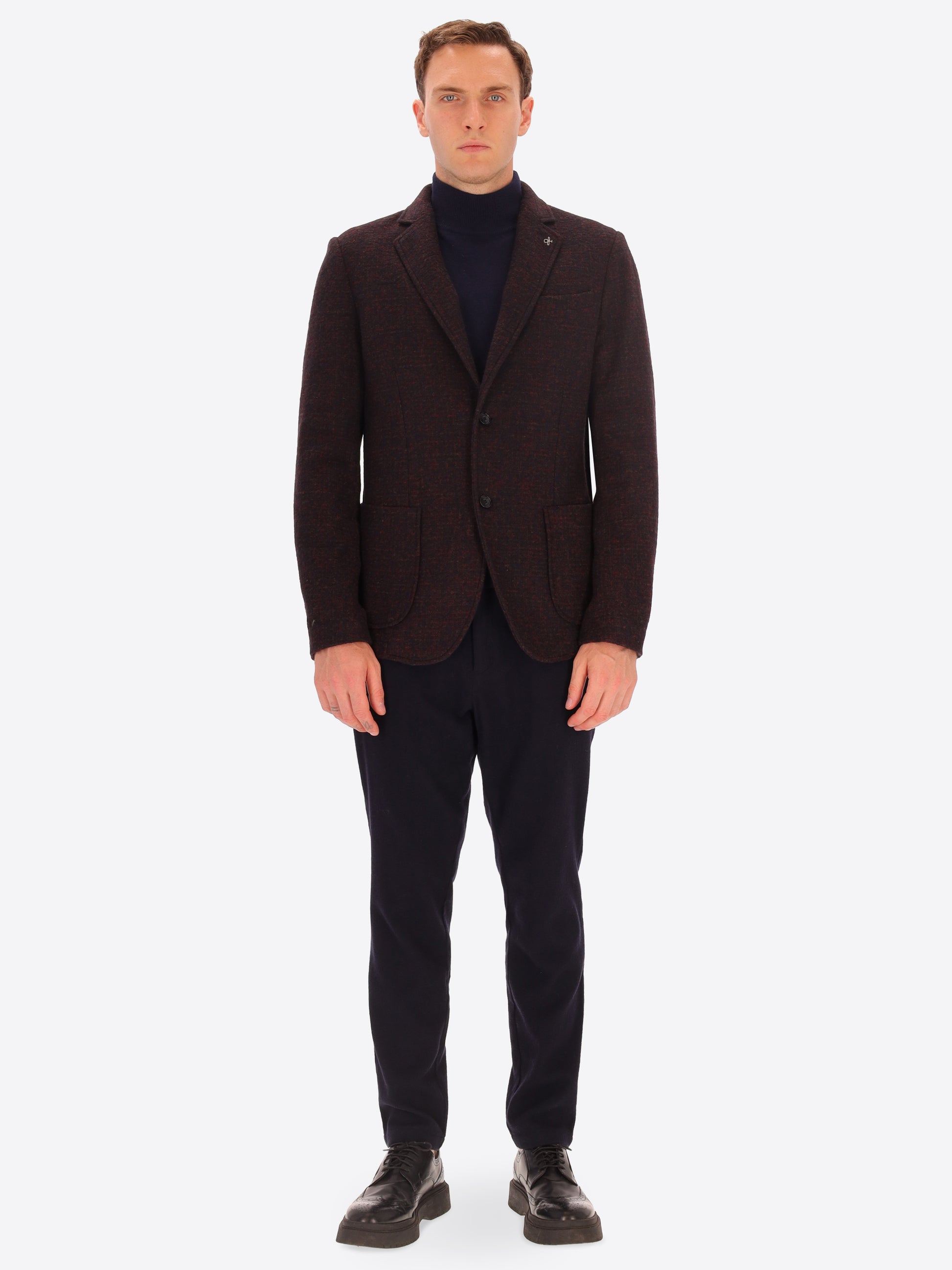 Melange Faux Solid Wool Blend Jacket Bristol