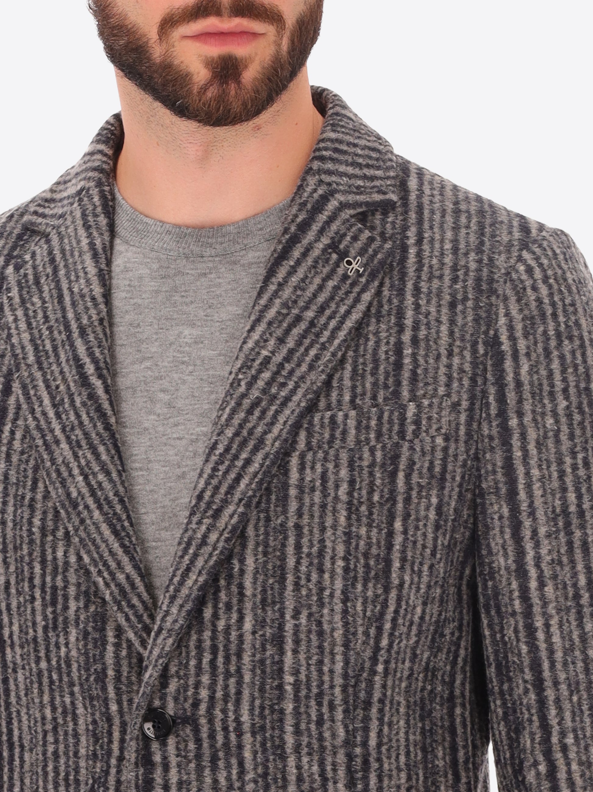 Multi-Striped Wool Blend Jacket Bradford