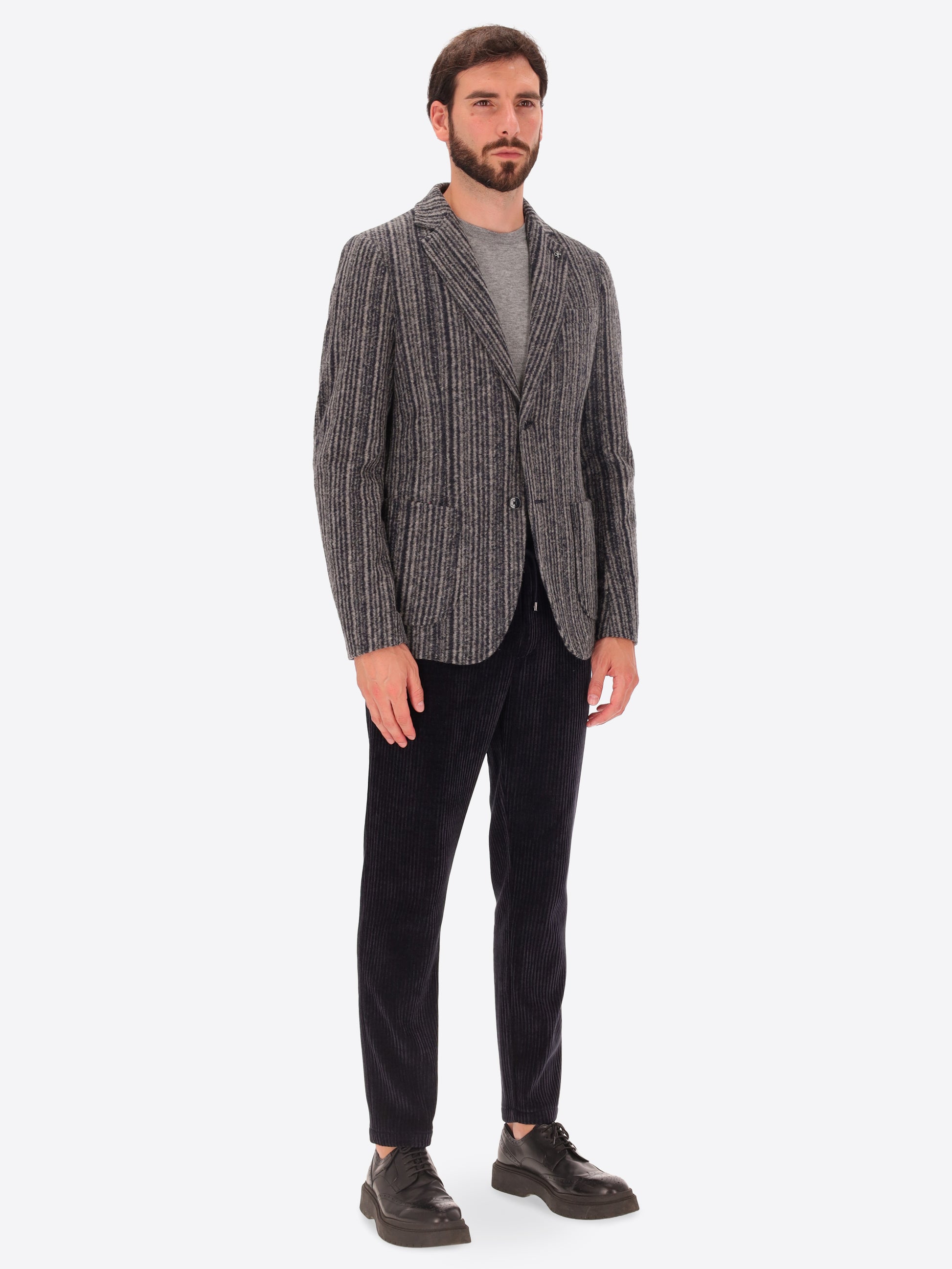 Multi-Striped Wool Blend Jacket Bradford