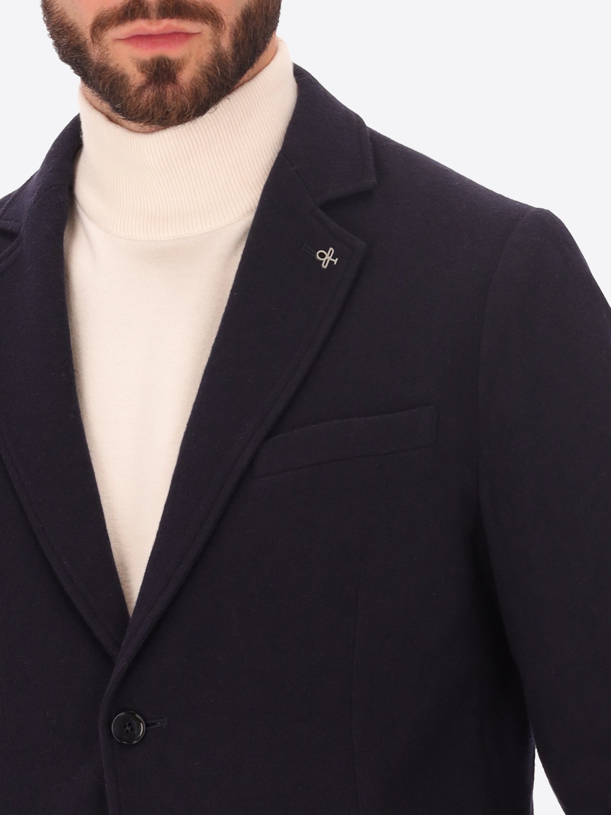 Mélange Wool Blend Flannel Jacket Castle