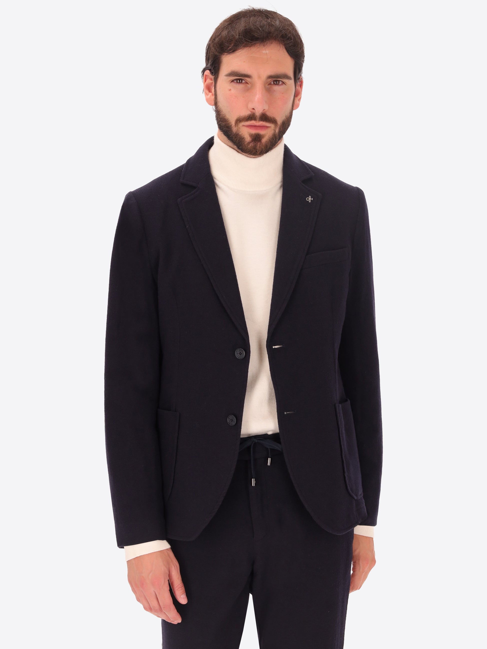 Mélange Wool Blend Flannel Jacket Castle