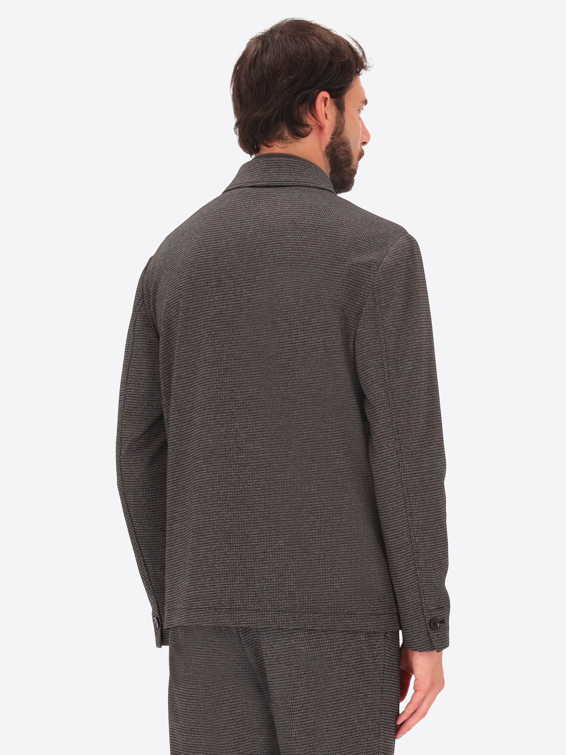 Micro-Patterned Jersey Shirt Jacket Canterbury