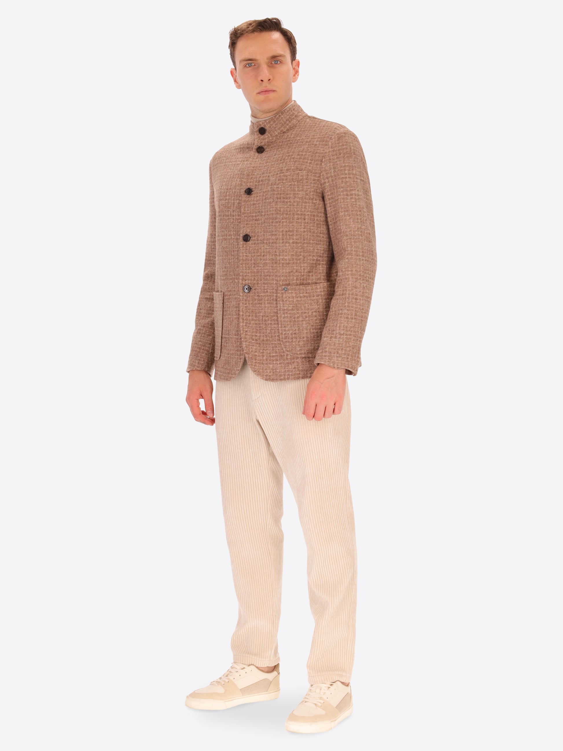 Melange Faux Solid Wool Blend Coreana Jacket Bristol