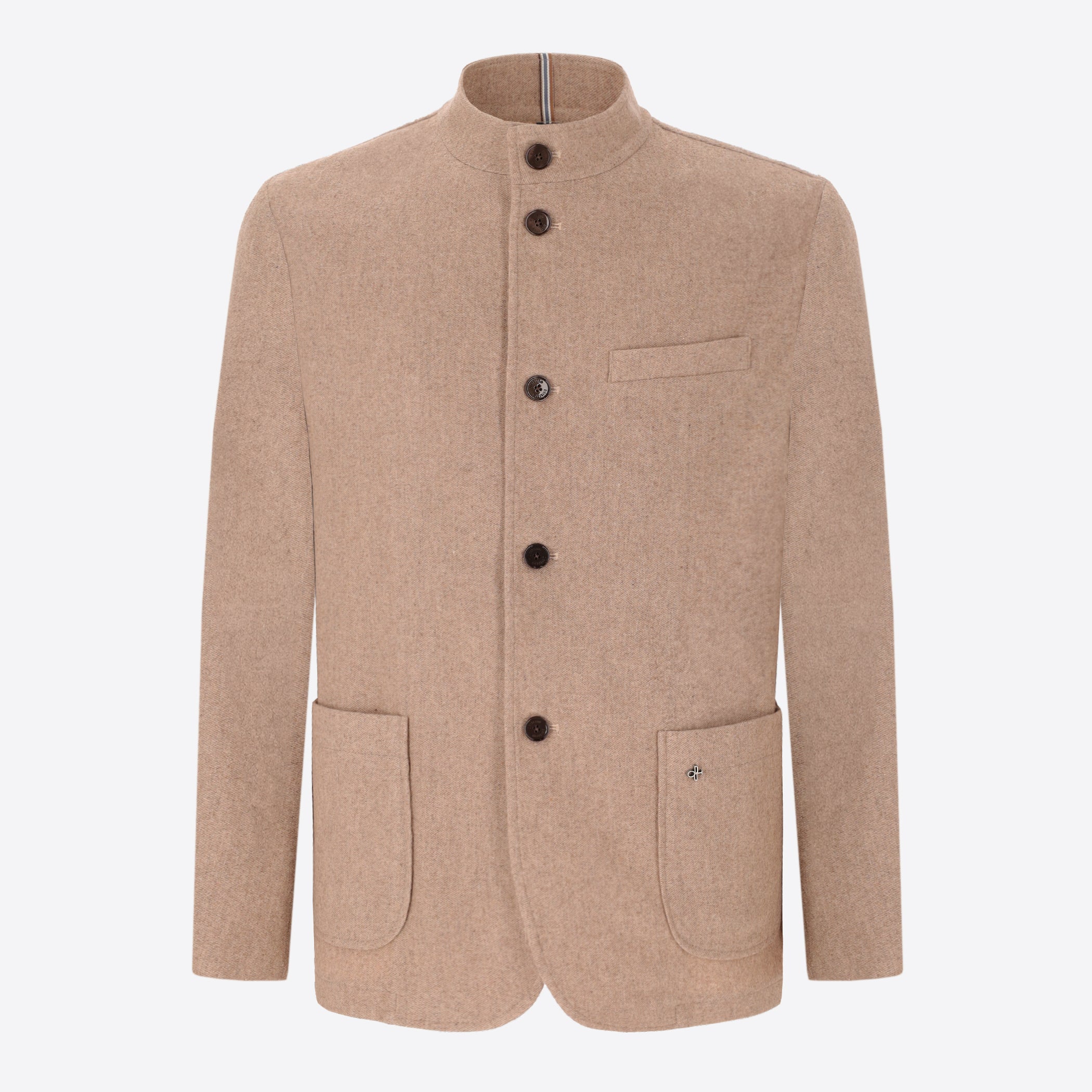 Mélange Wool Blend Flannel Coreana Jacket Castle