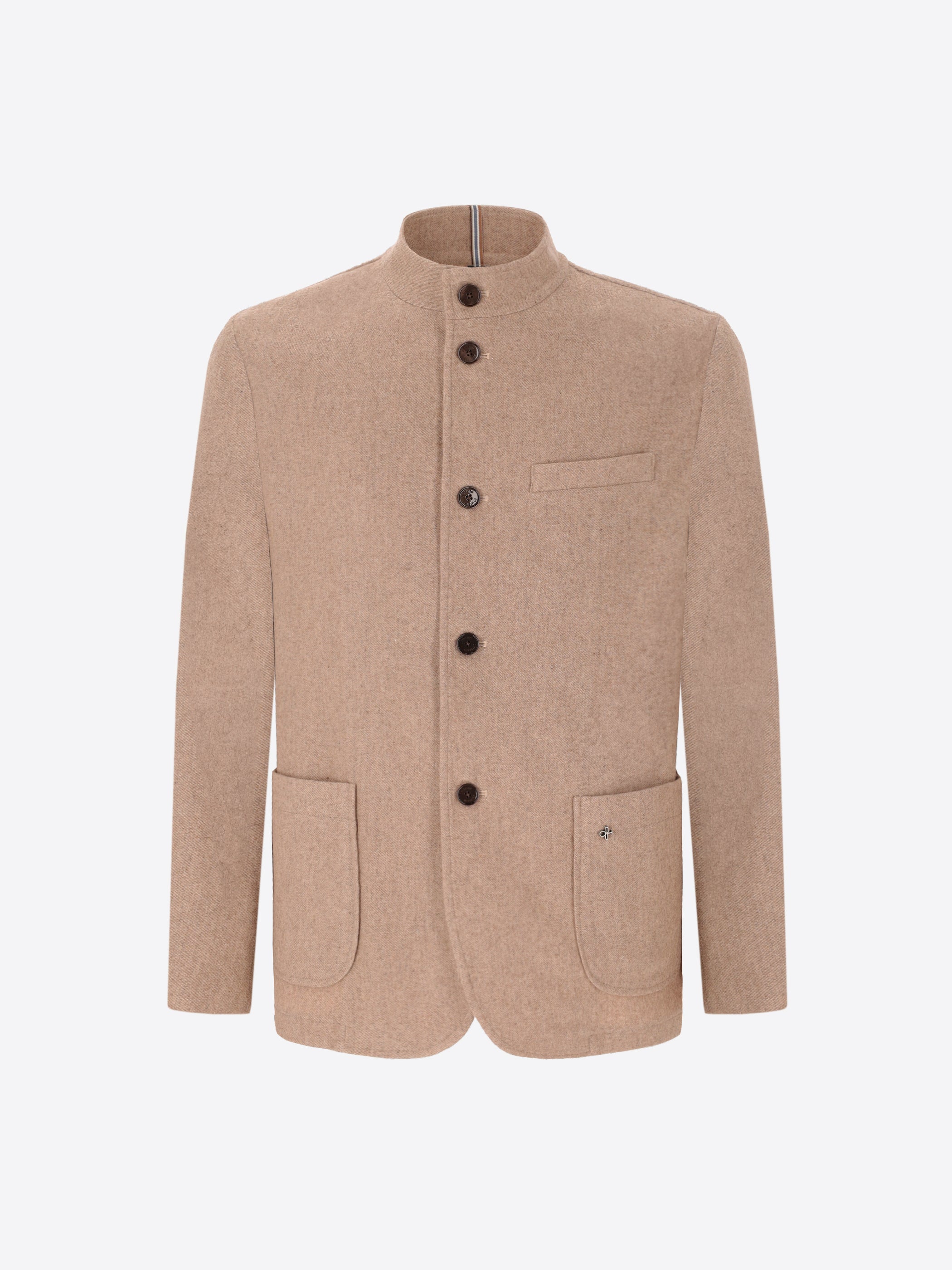 Mélange Wool Blend Flannel Coreana Jacket Castle