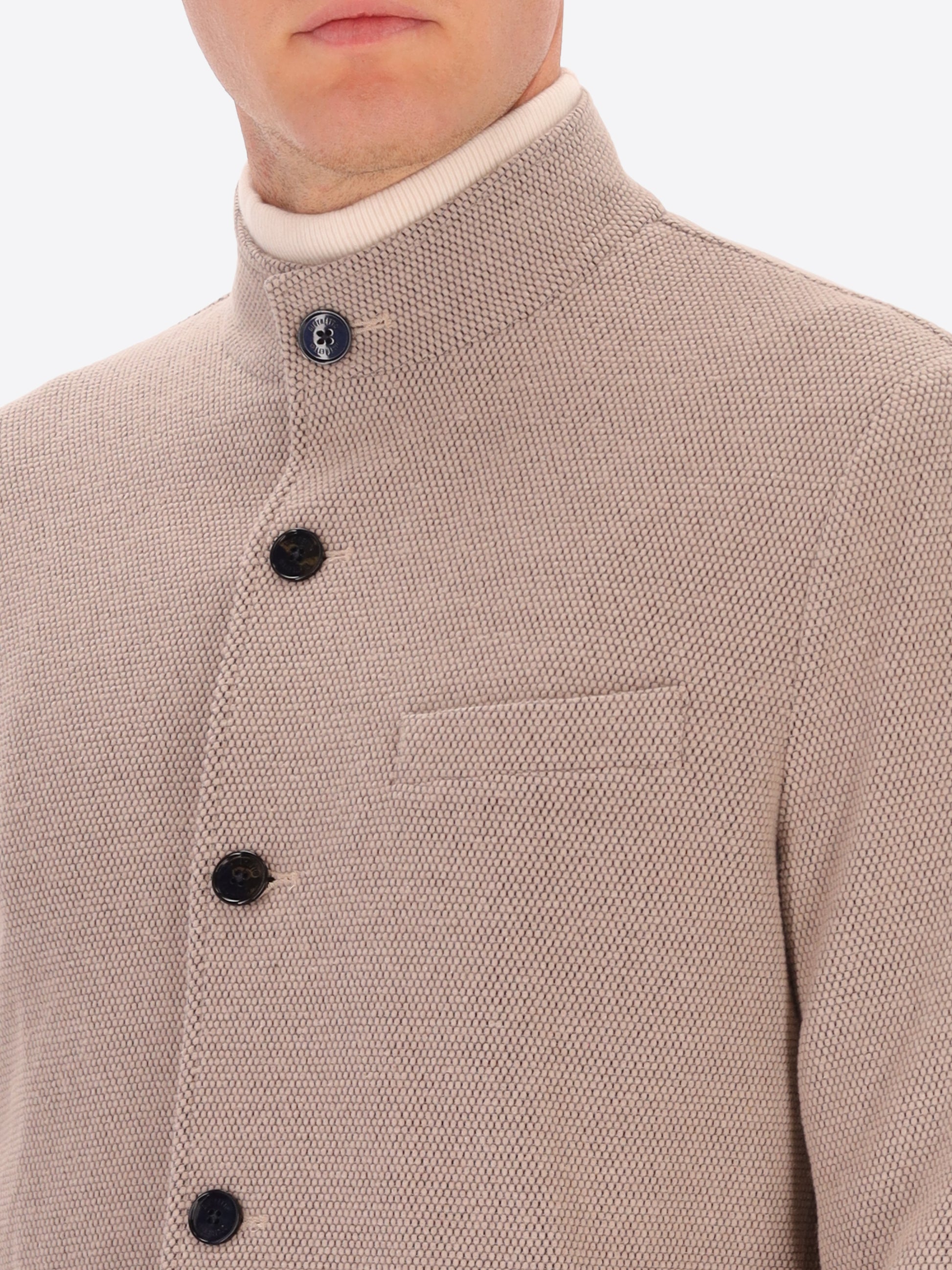 Dot Textured Warm-Touch Comfort Coreana Jacket Bescar