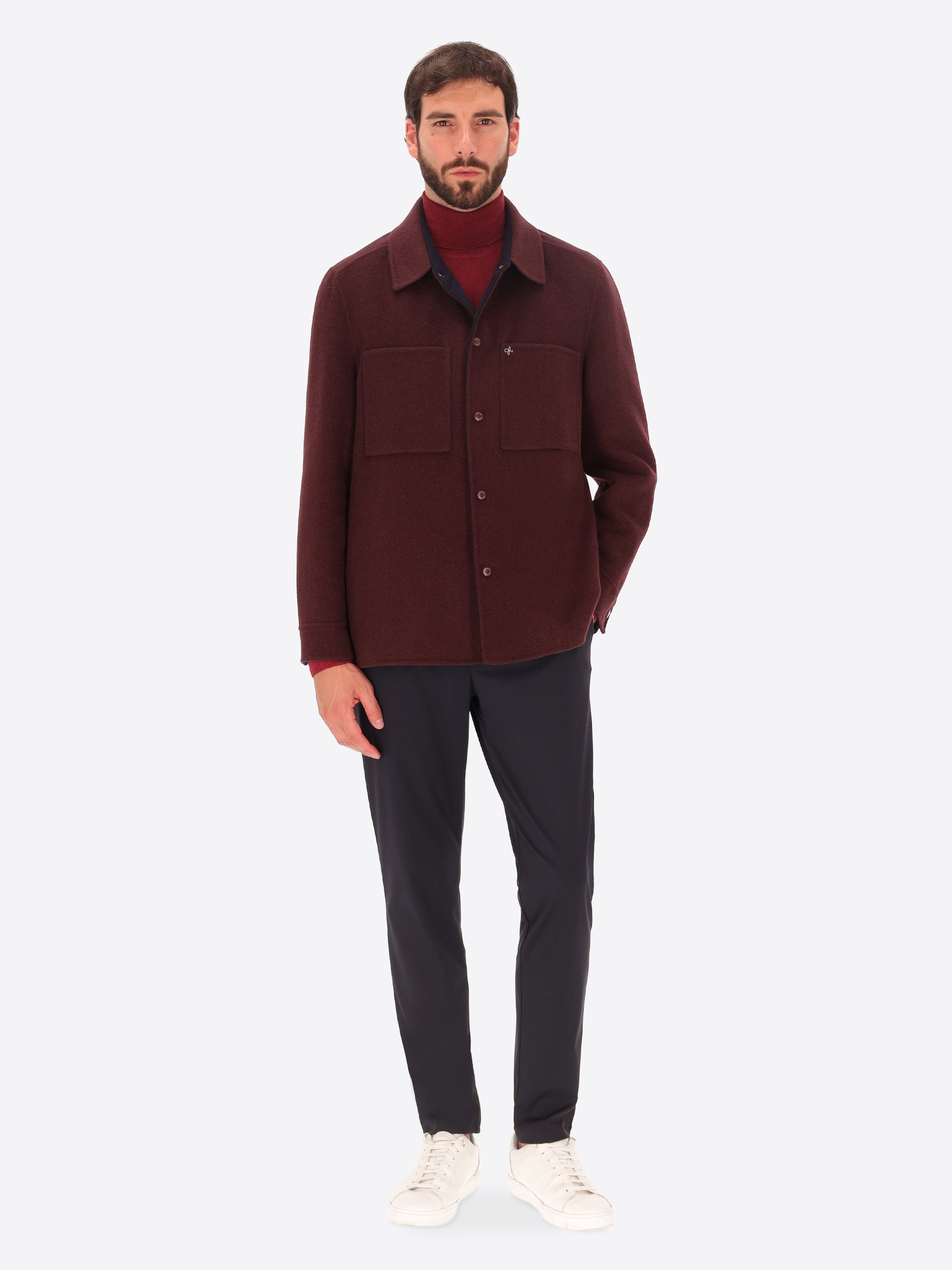 Double Wool Blend Shirt Jacket Edinburgh