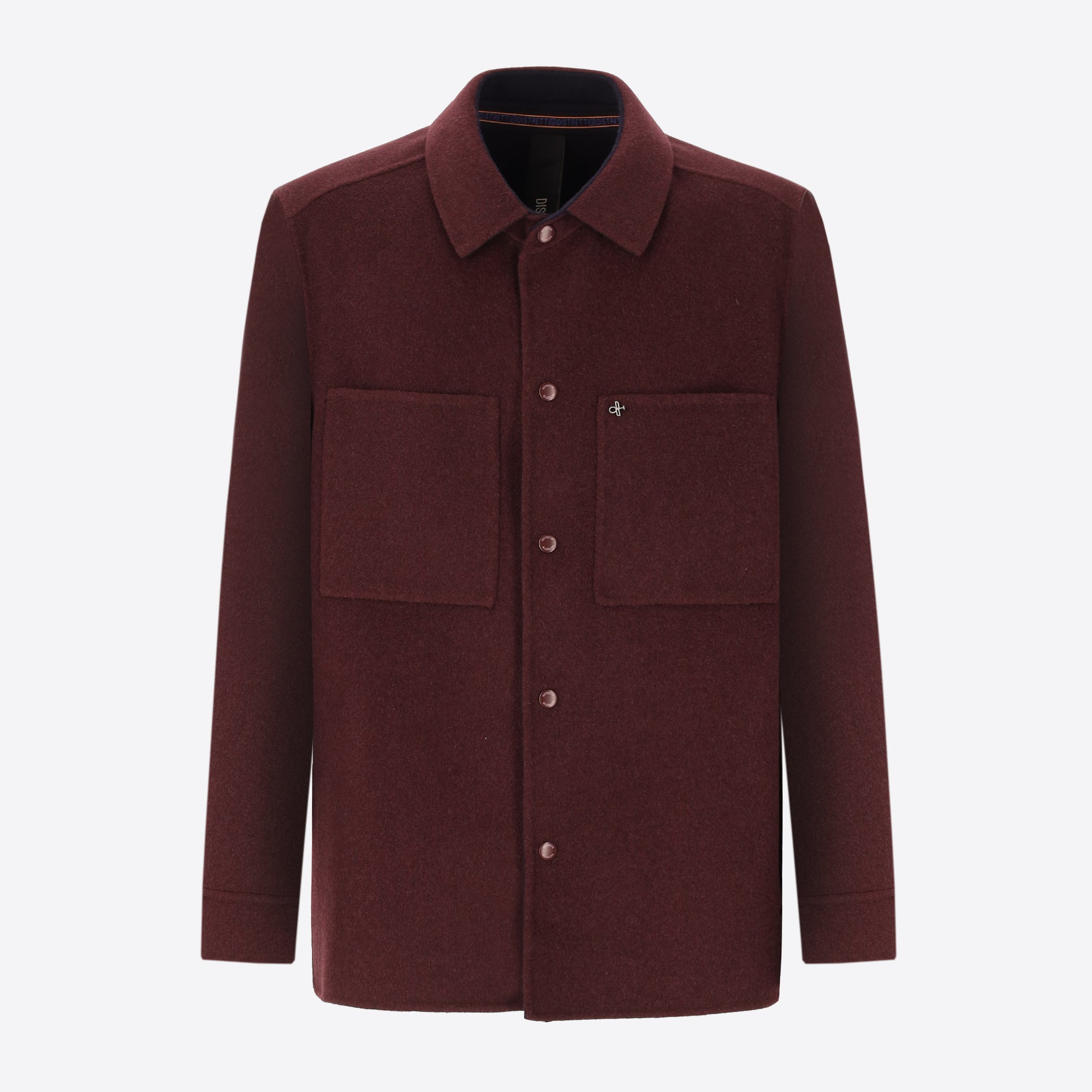 Giacca Camicia Edinburgh In Tessuto Double Misto Lana
