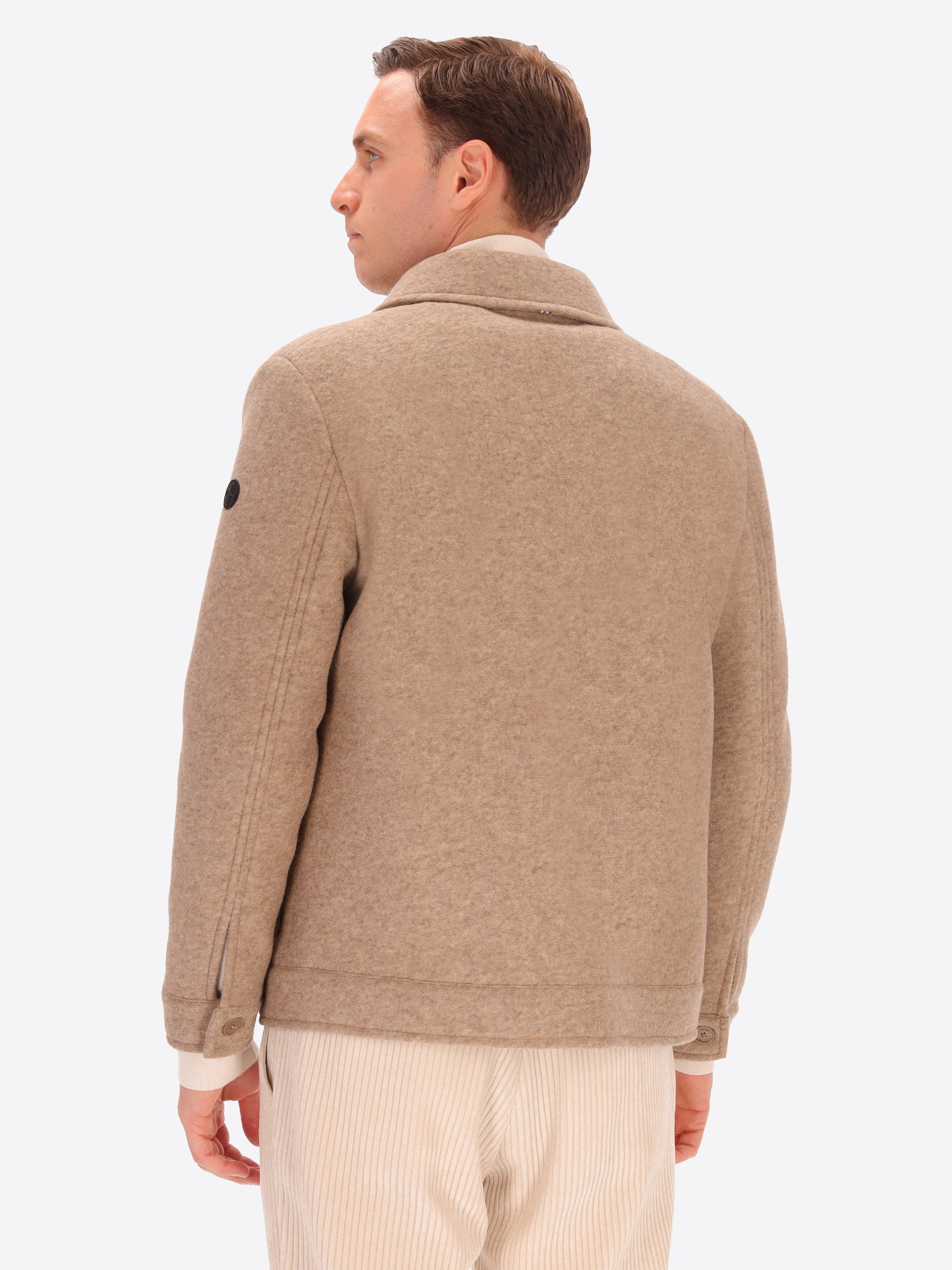 Bonded Boiled Wool Aviator Jacket Carlos