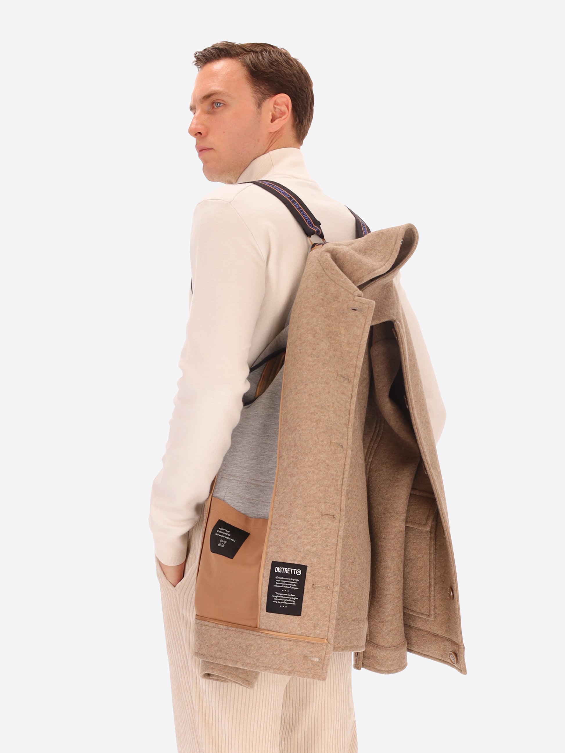 Bonded Boiled Wool Aviator Jacket Carlos