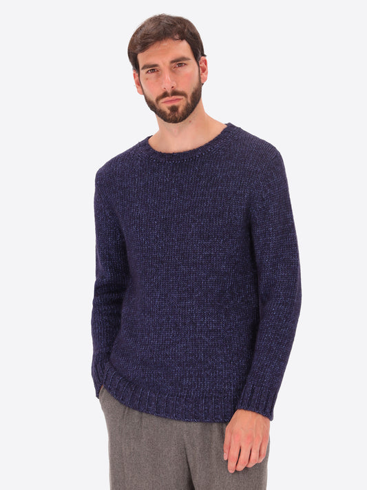 Crewneck Knitwear In Cotton Wool Alpaca Blend Burton