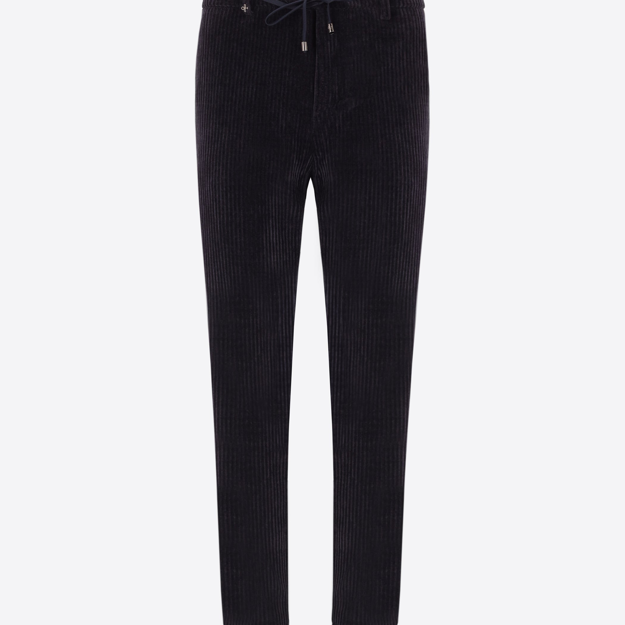32" Pantalone York Torino In Velluto Con Costa Alla Francese