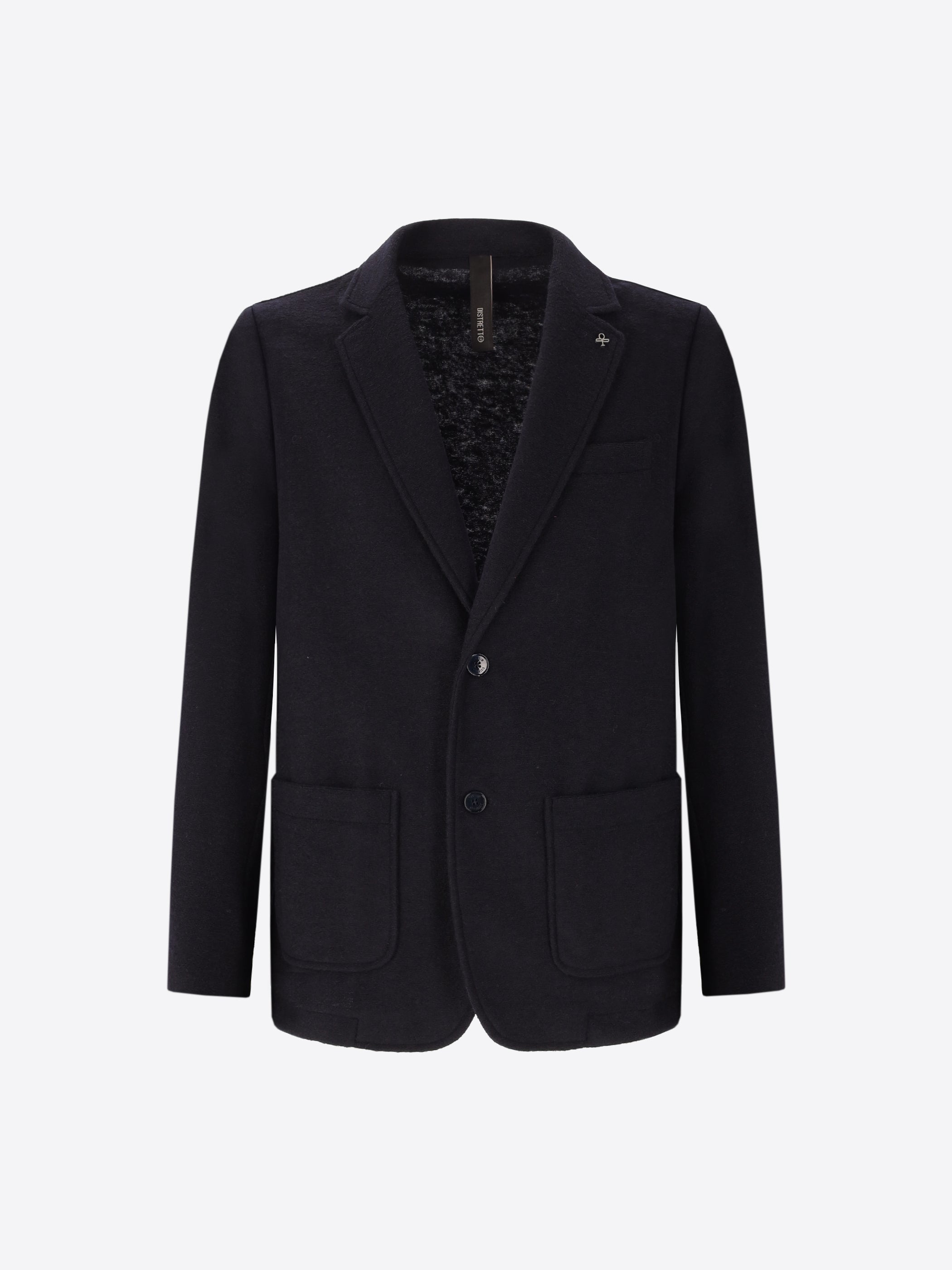 Solid And Melange Wool Blend Jacket Isaia