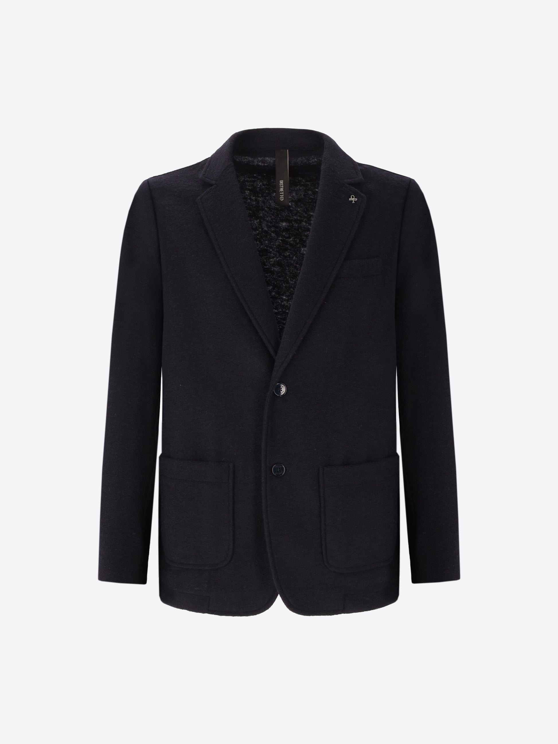 Solid And Melange Wool Blend Jacket Isaia