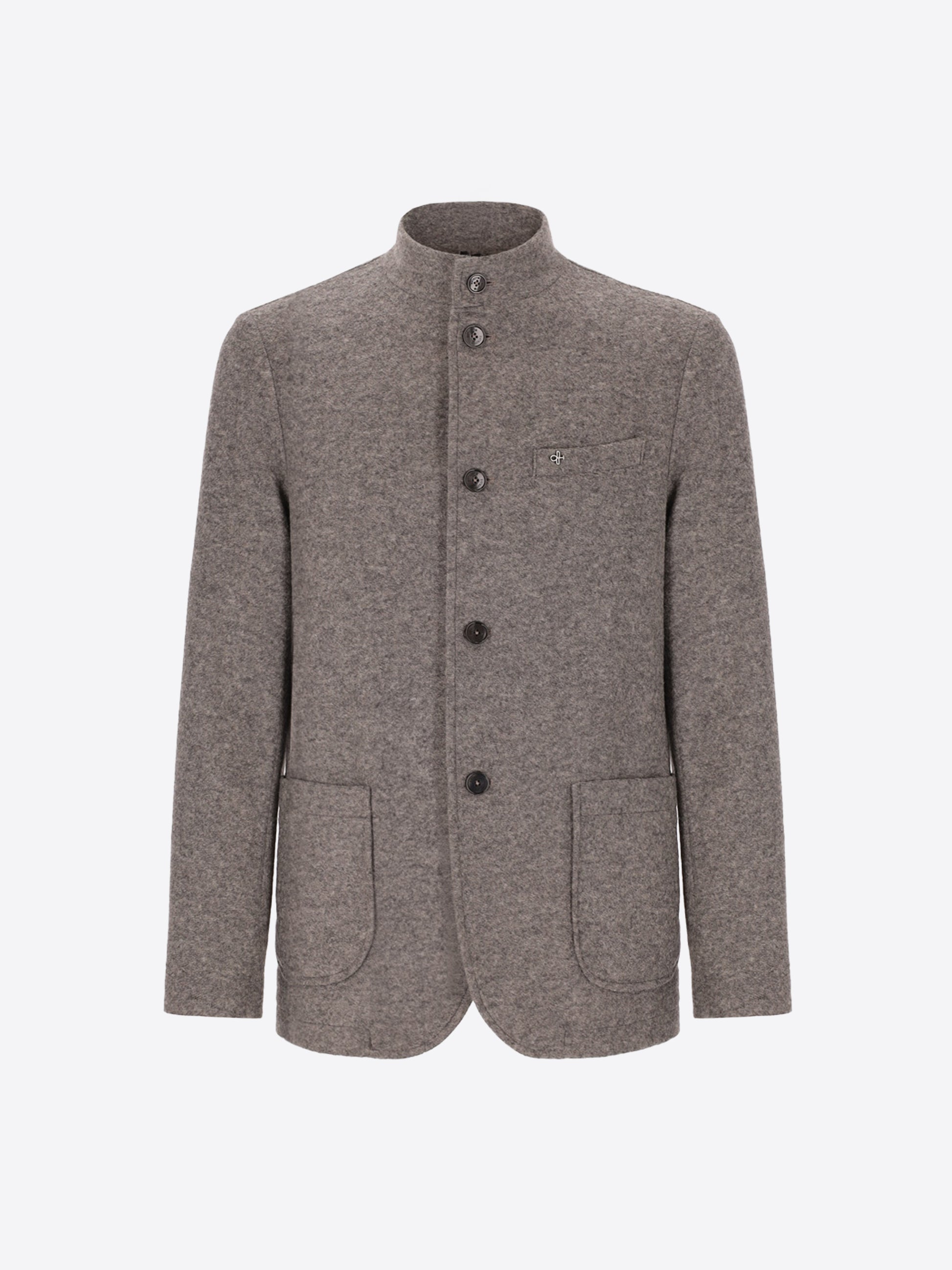 Solid And Melange Wool Blend Coreana Jacket Isaia