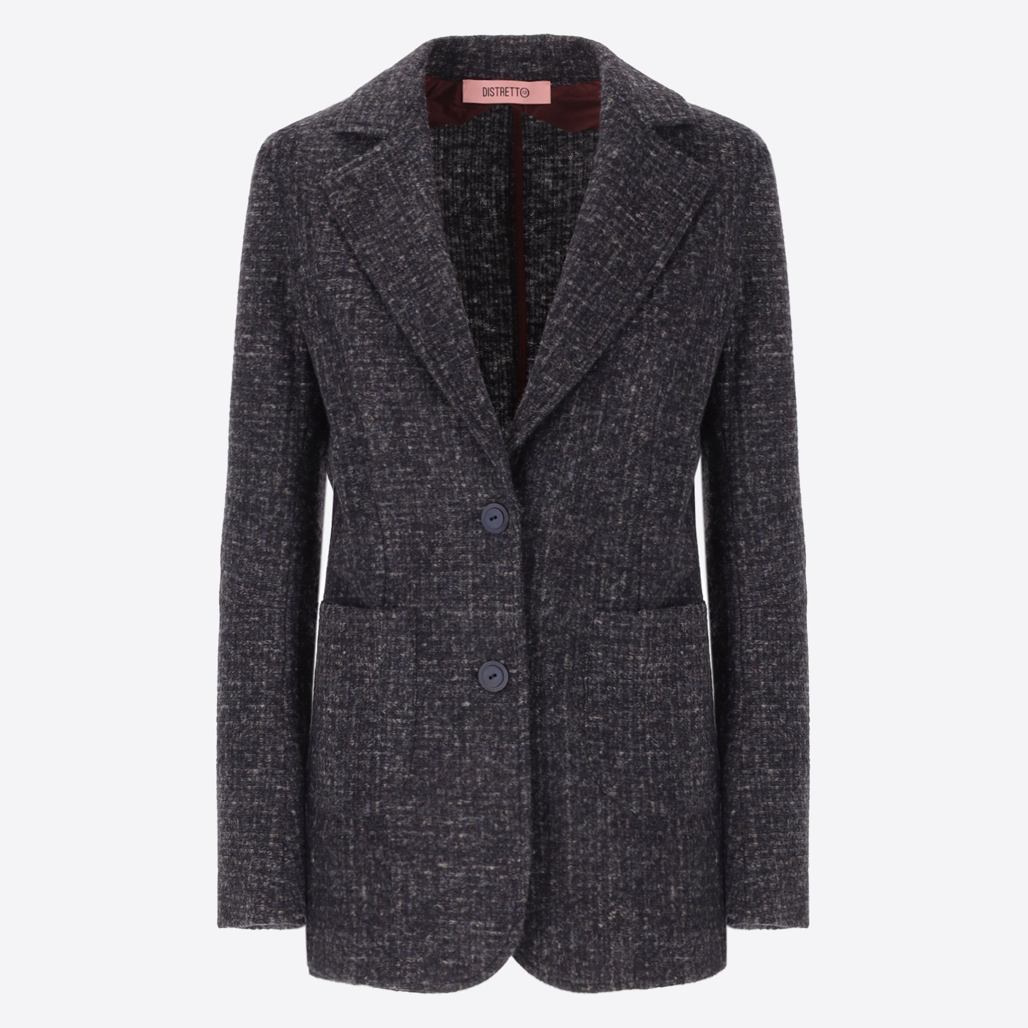 Men’s Jacket Bristol in Wool Blend with Melange Pattern - Women