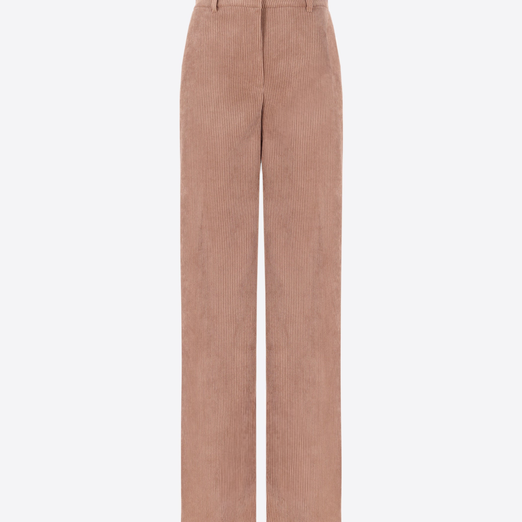 Regular Trousers in Corduroy Fabric Crix - Woman