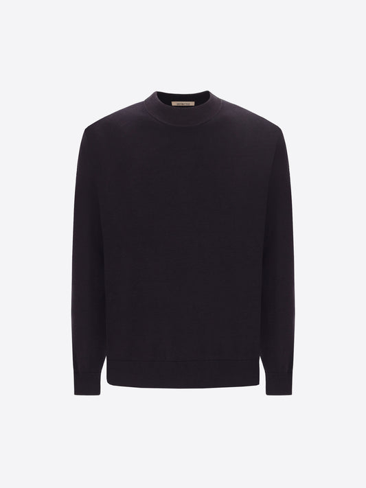 Distretto12 Blue Technical Cotton-Blend Turtleneck Sweater Perugino - Product Still Life